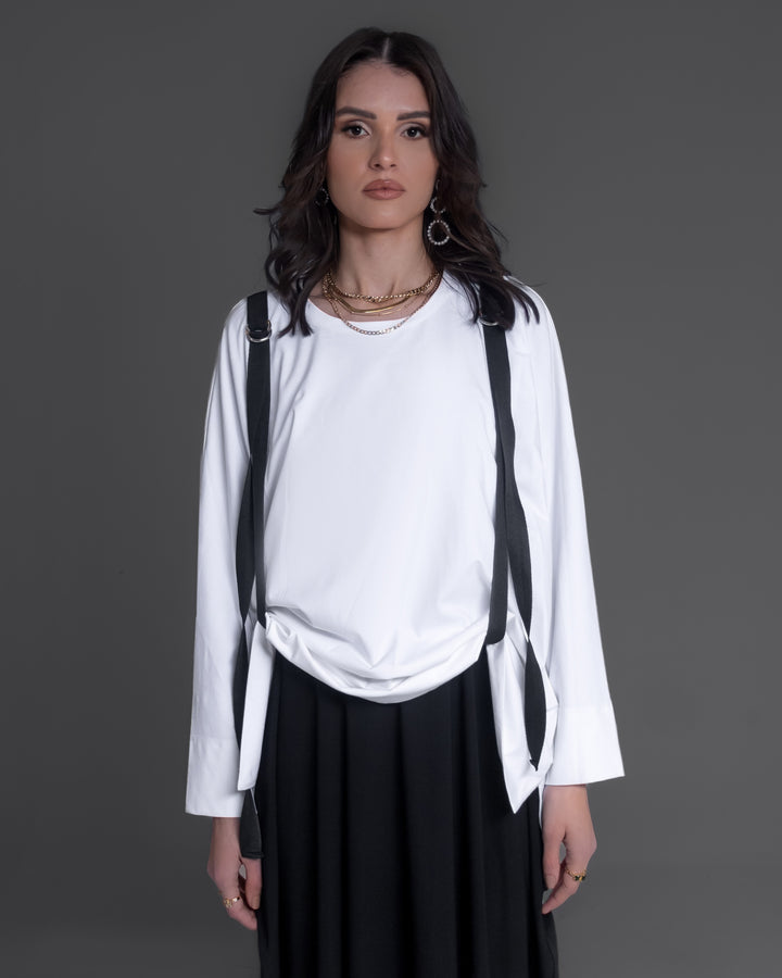 3/4 Sleeve T-Shirt with Suspenders