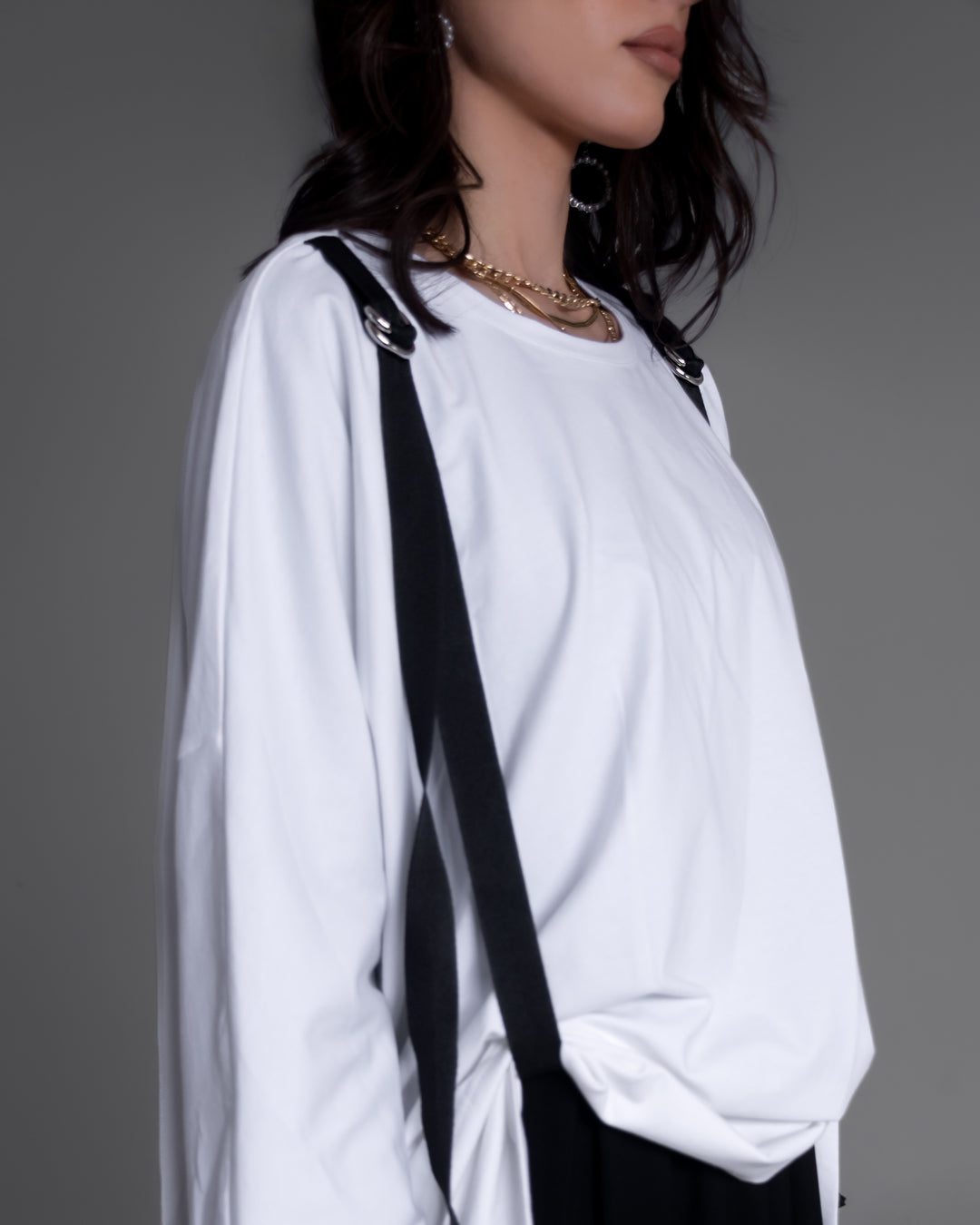 3/4 Sleeve T-Shirt with Suspenders