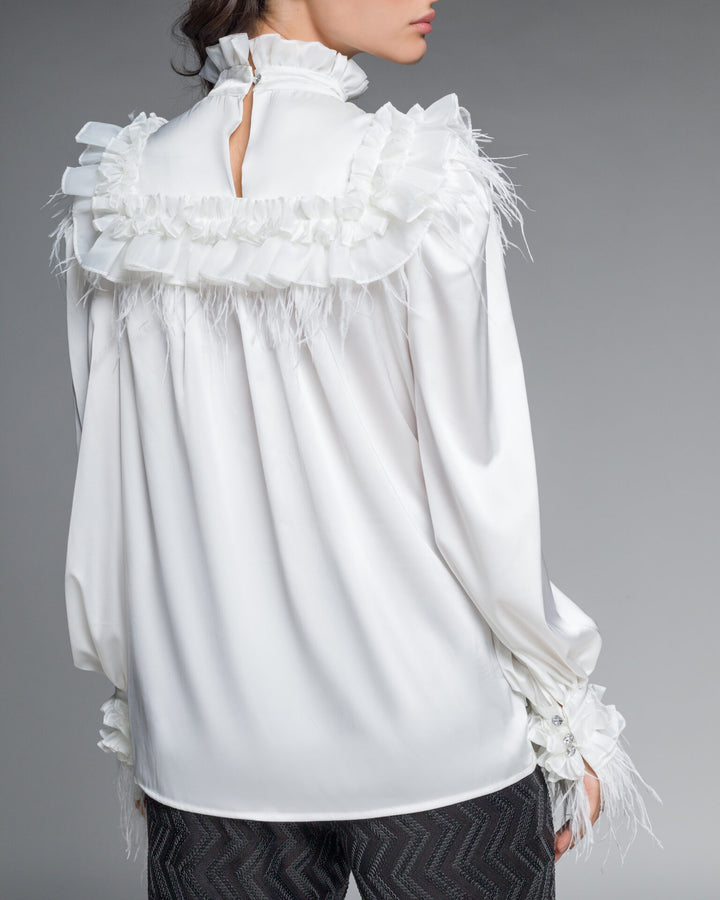 Feather Frilled Blouse