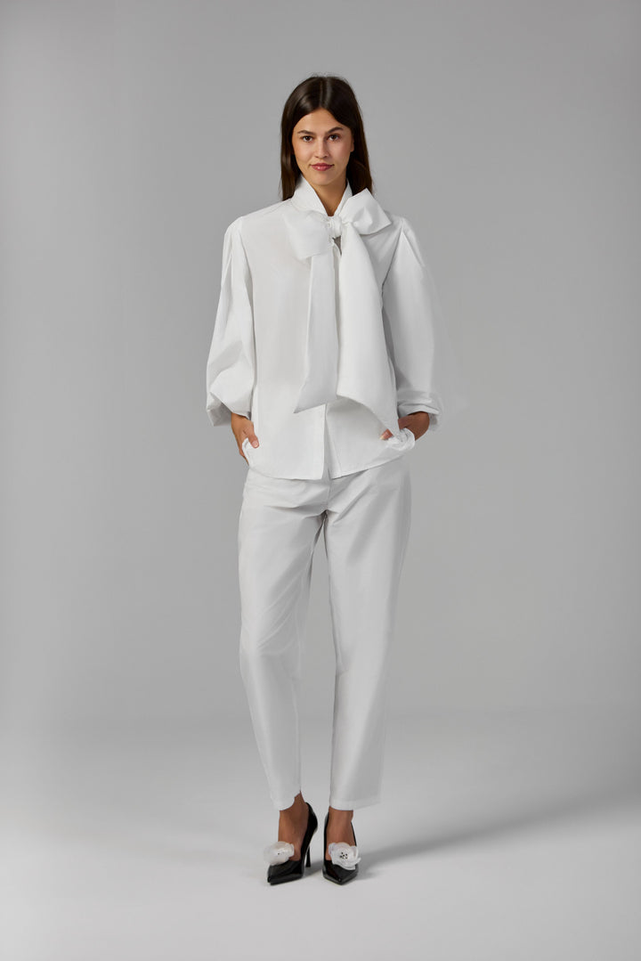 The Sculpted Bow Blouse