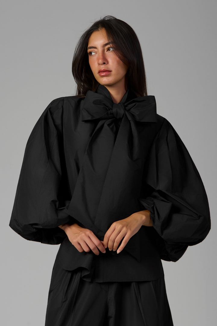 The Sculpted Bow Blouse