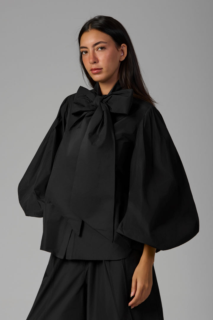 The Sculpted Bow Blouse