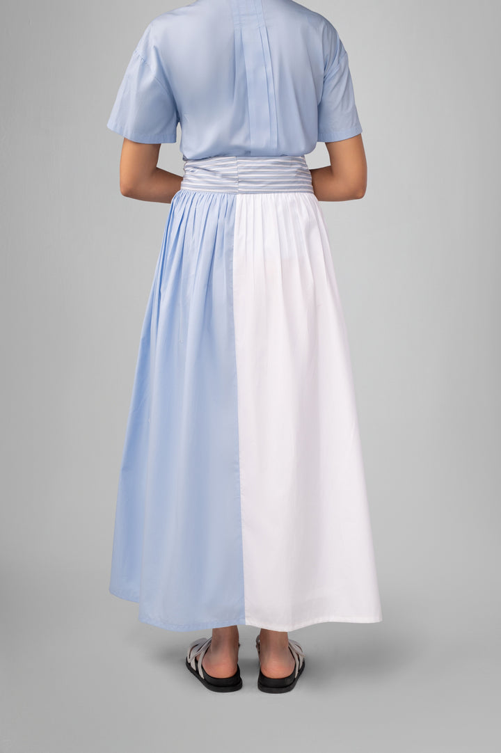 The Dual Tone Wrap Skirt