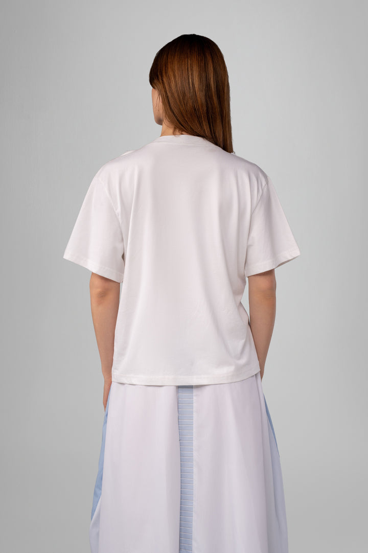Embellished Basic Cotton T-Shirt