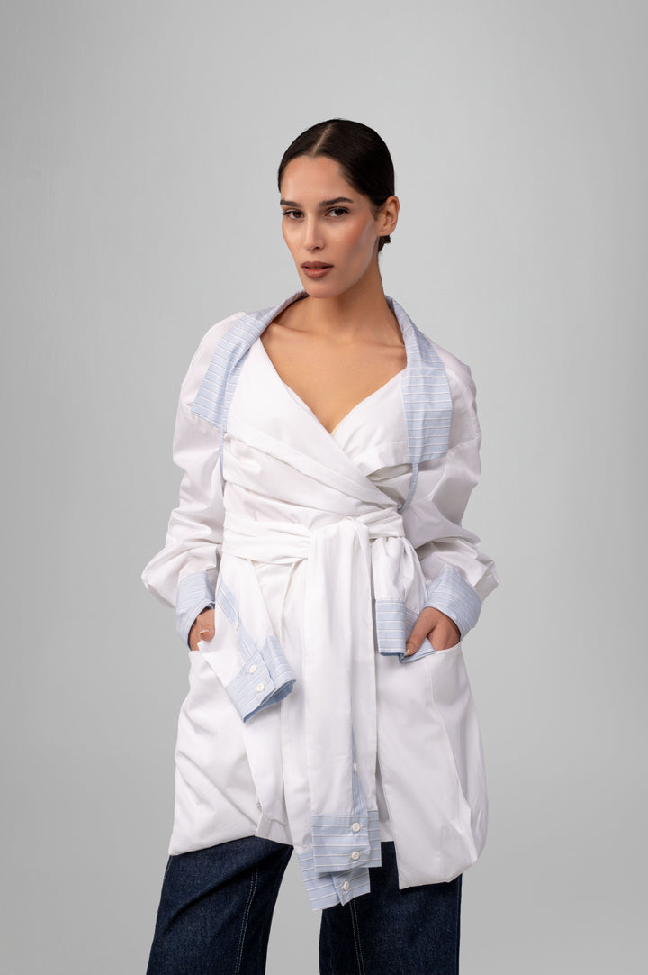 The Deconstructed Wrap Blouse