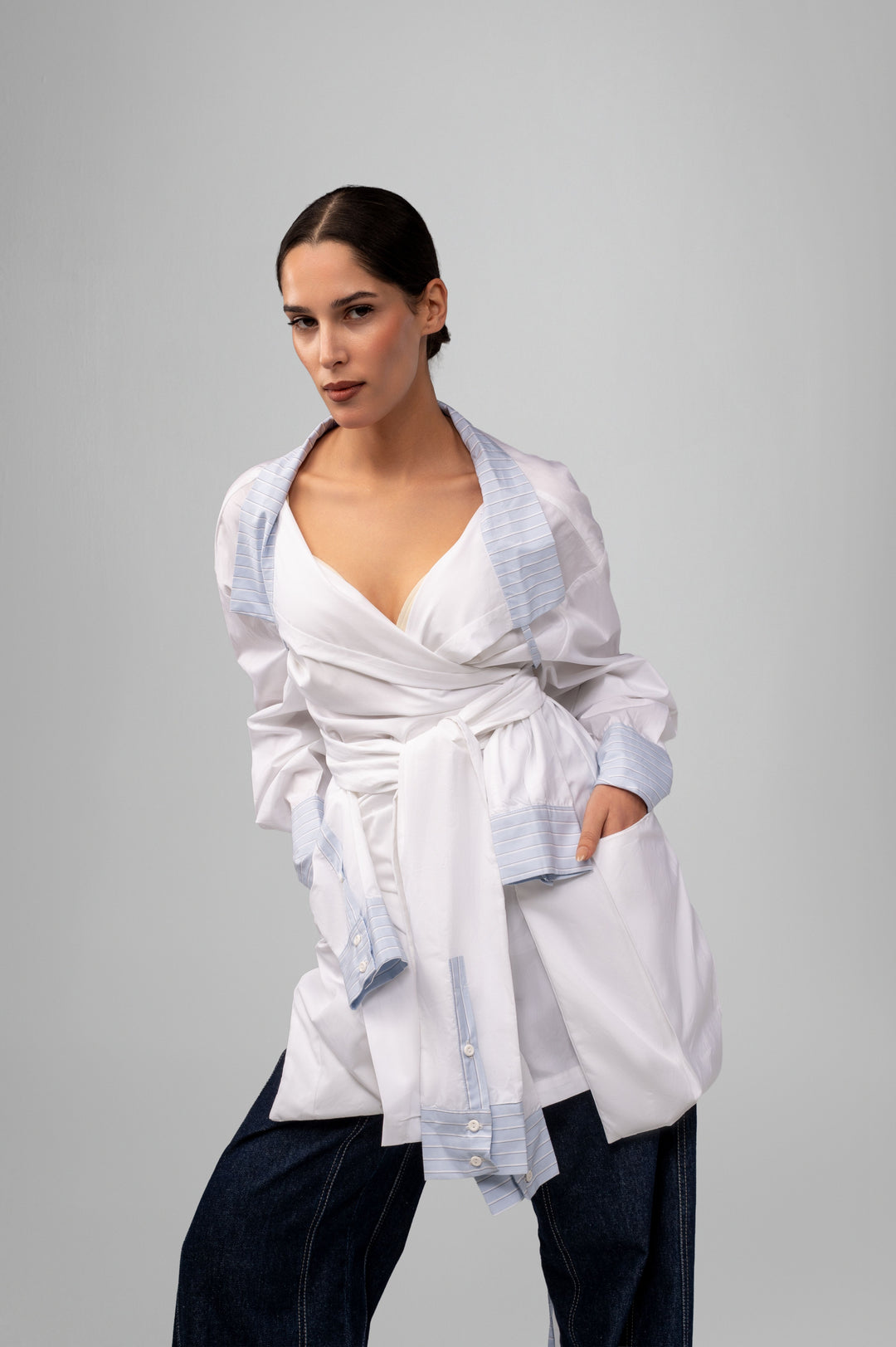 The Deconstructed Wrap Blouse