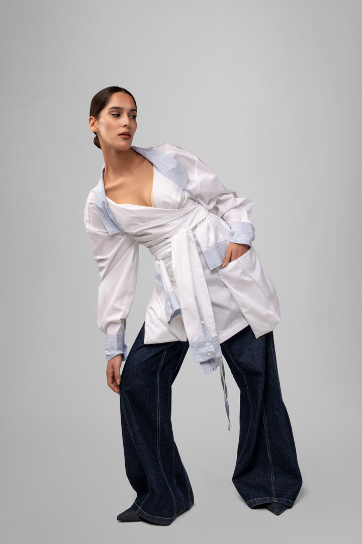 The Deconstructed Wrap Blouse