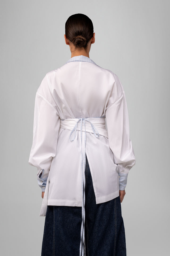 The Deconstructed Wrap Blouse