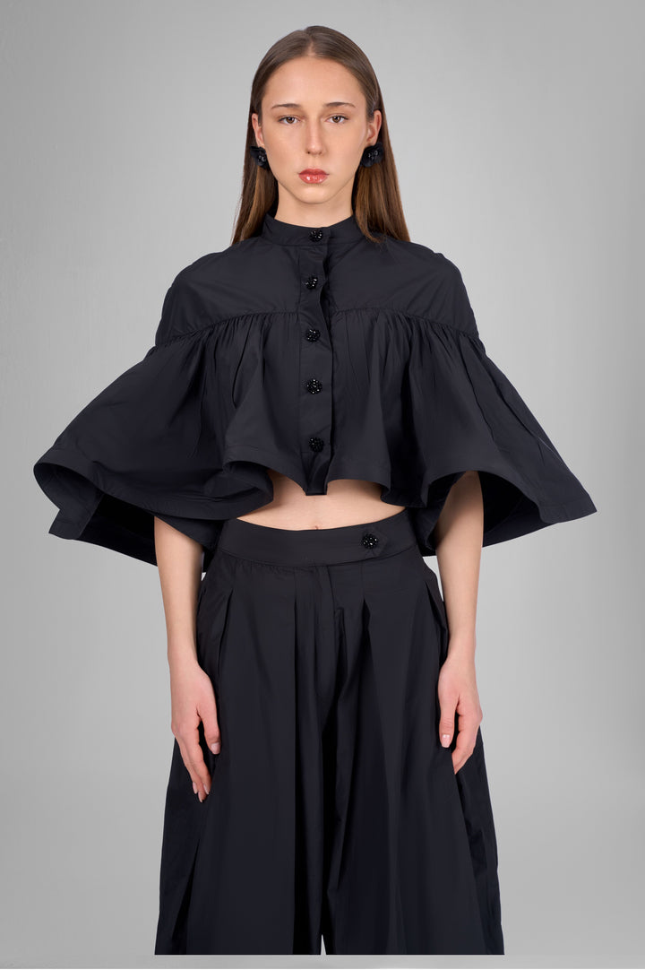 The Poise Sculpted Cape Top