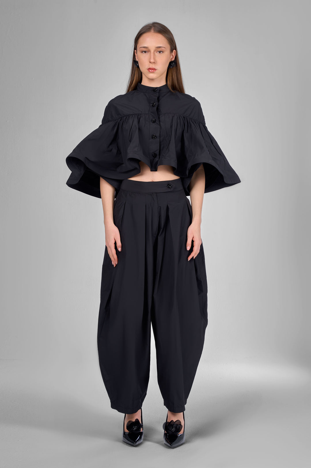 The Poise Sculpted Cape Top