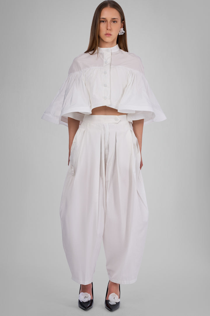 The Poise Sculpted Cape Top