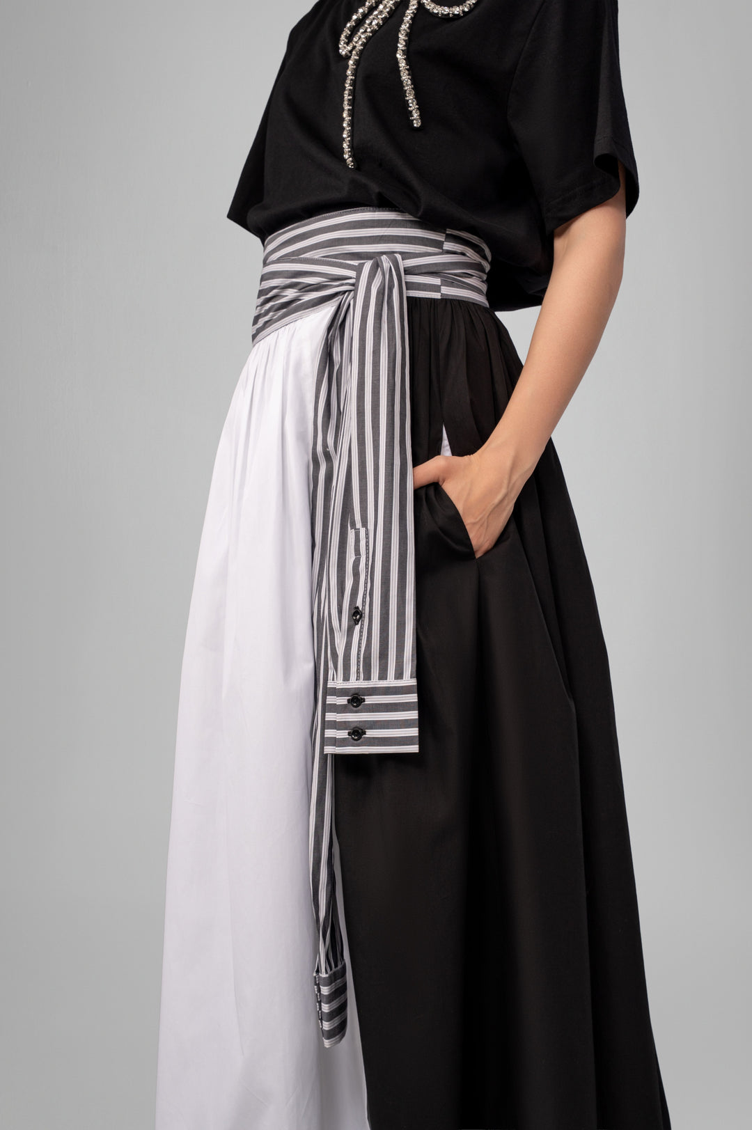 The Dual Tone Wrap Skirt