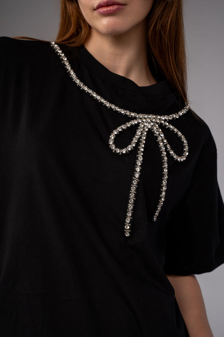 Embellished Basic Cotton T-Shirt