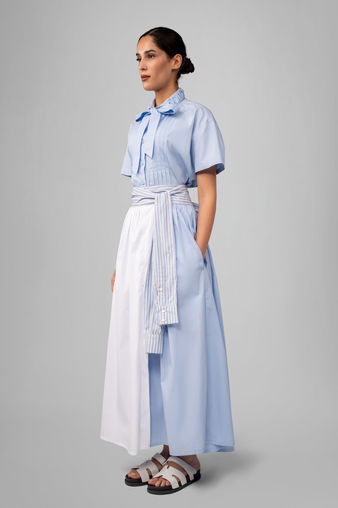 The Dual Tone Wrap Skirt