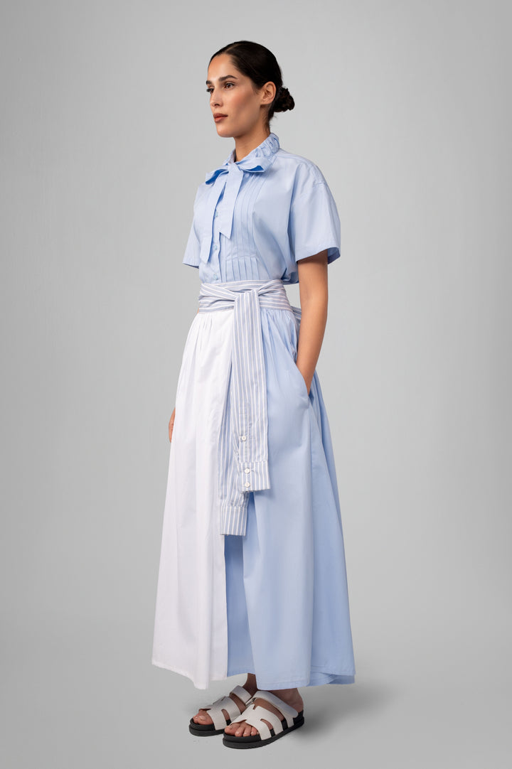 The Dual Tone Wrap Skirt