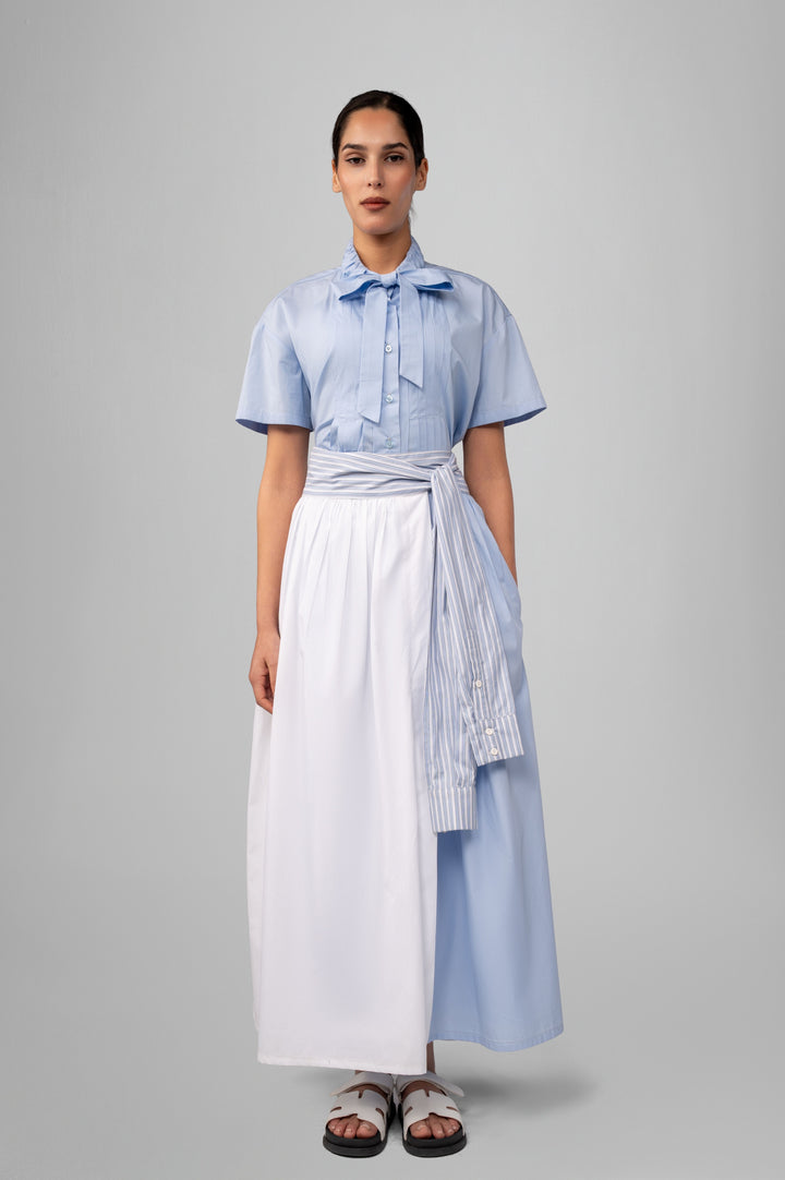 The Dual Tone Wrap Skirt