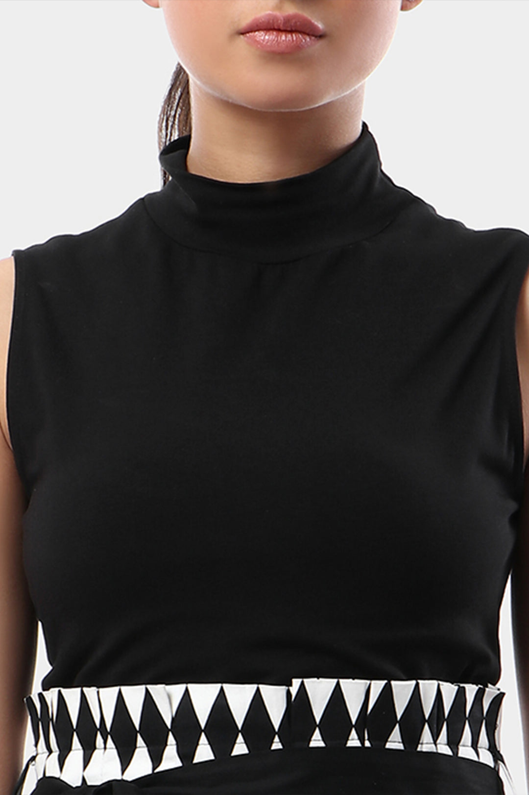 Turtleneck Sleeveless Blouse