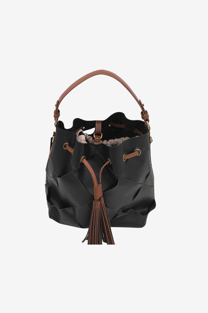 Woven Leather Shoulder Bag