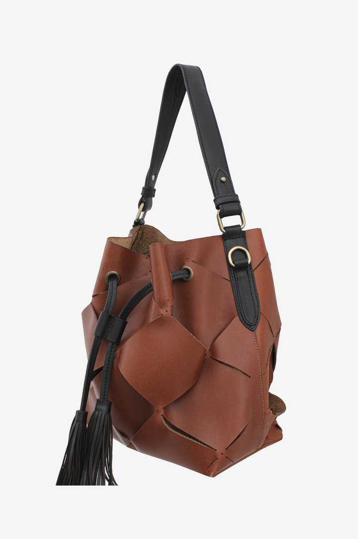 Woven Leather Shoulder Bag