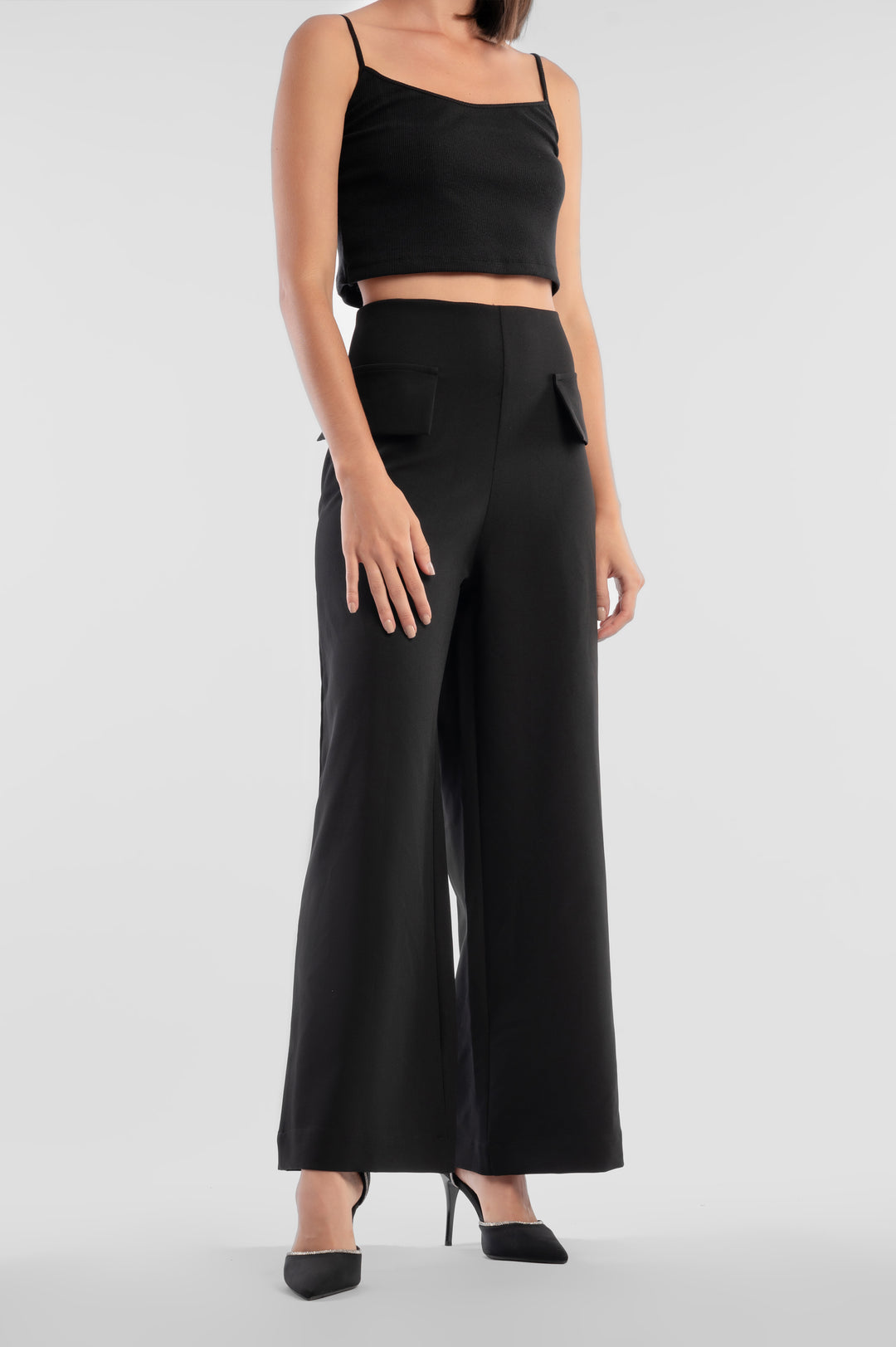 Wide Leg Pants With Pockets