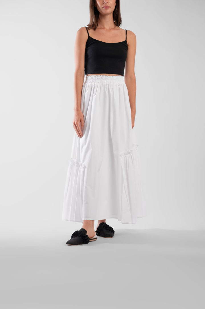 Maxi Skirt With Ruffled Trim