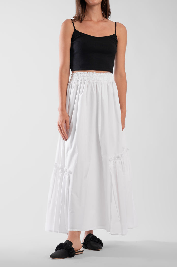 Maxi Skirt With Ruffled Trim