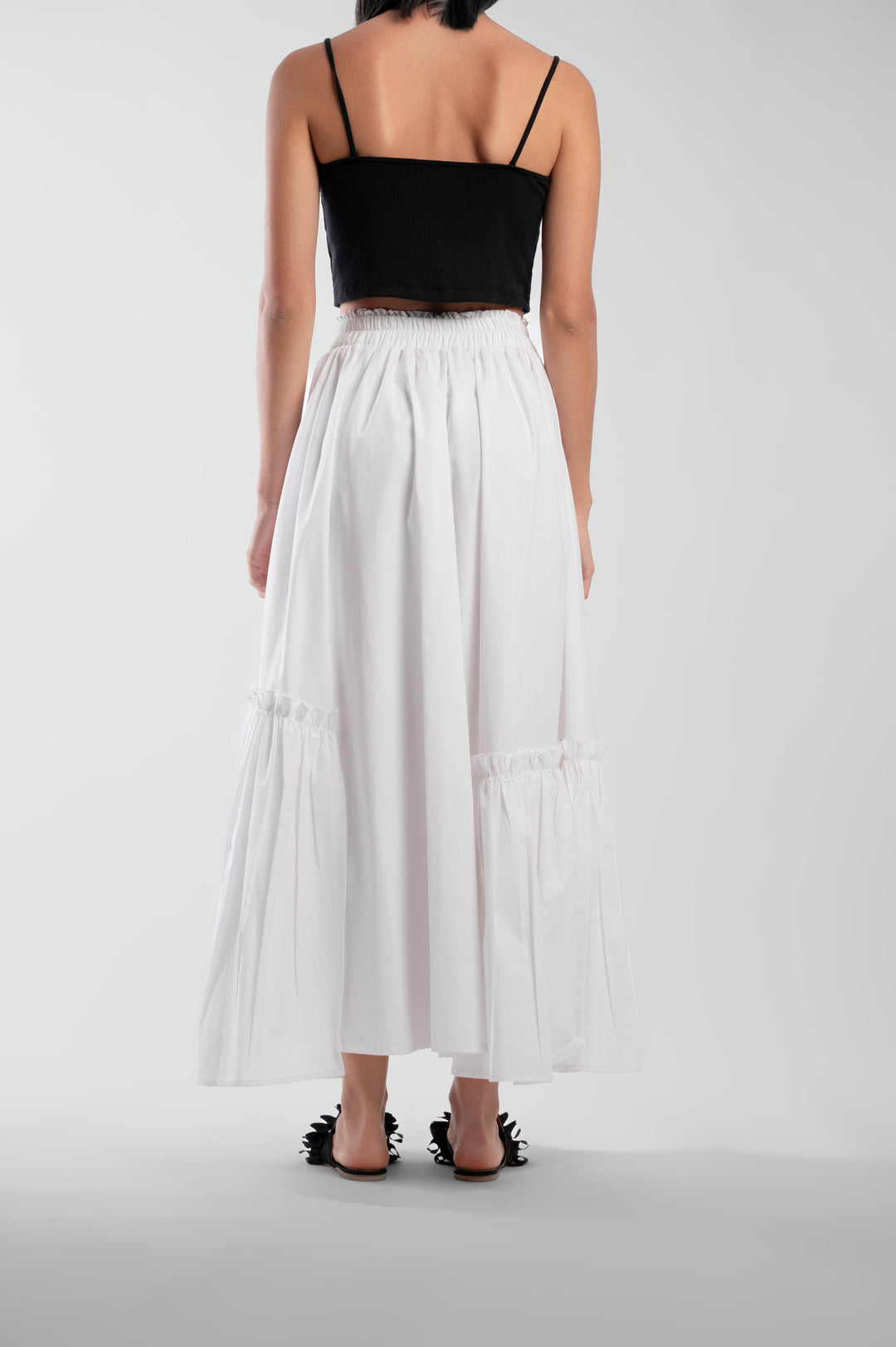 Maxi Skirt With Ruffled Trim