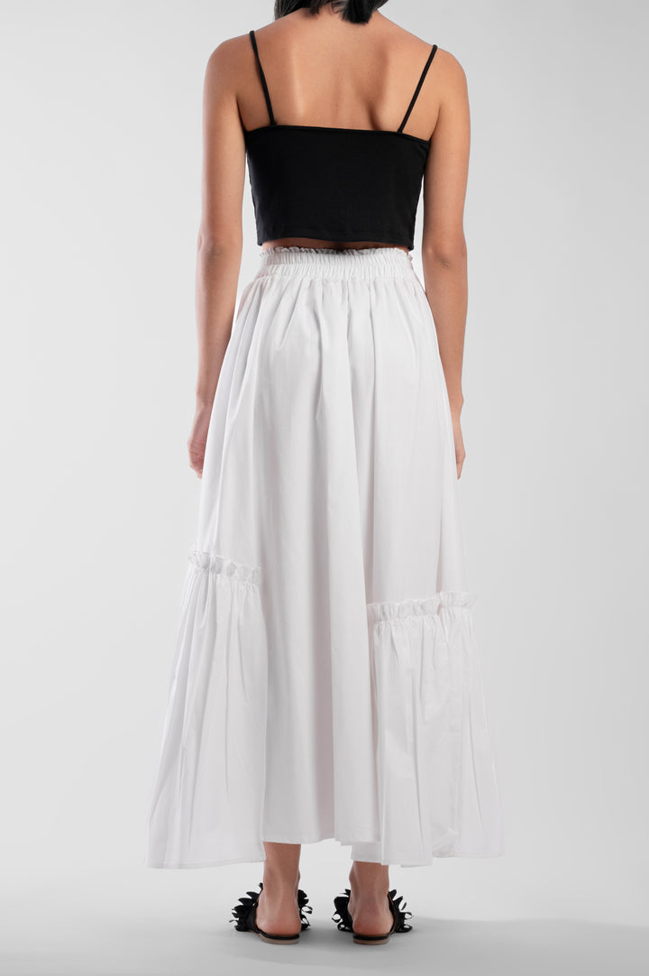 Maxi Skirt With Ruffled Trim