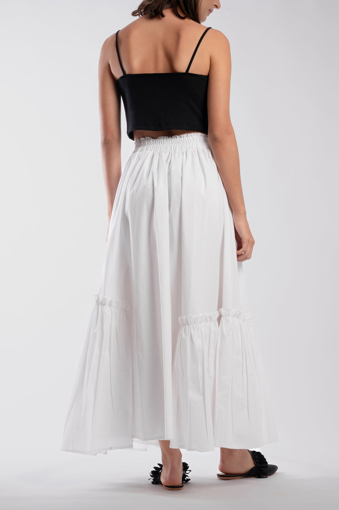 Maxi Skirt With Ruffled Trim