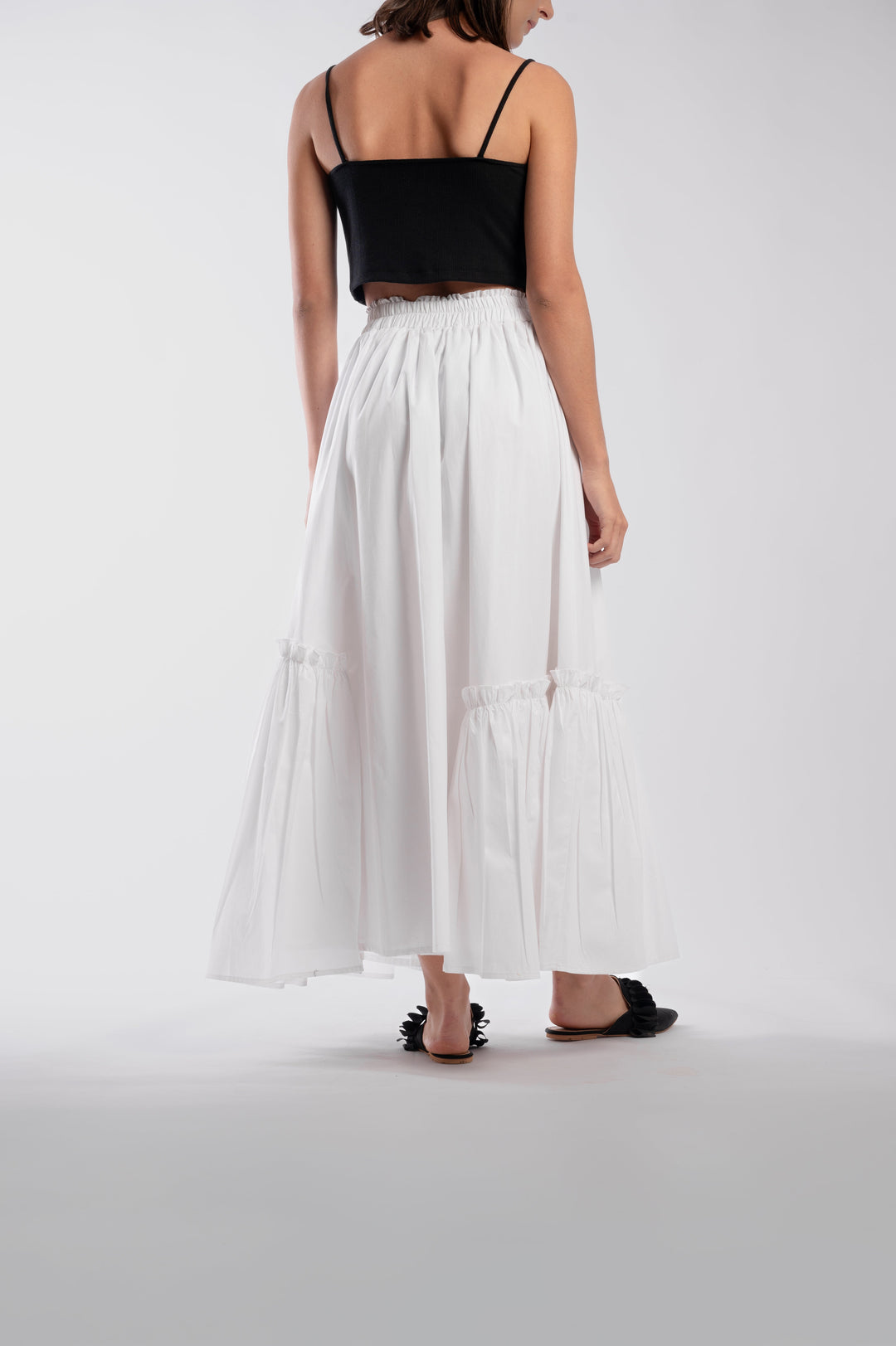 Maxi Skirt With Ruffled Trim