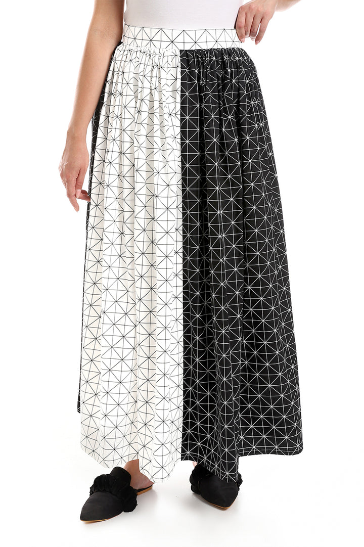 A-line Geometrical Pattern Skirt