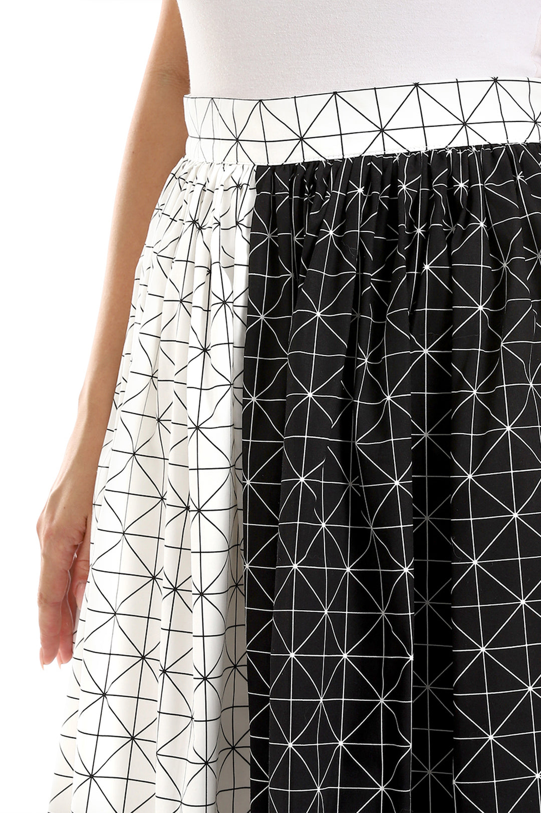 A-line Geometrical Pattern Skirt