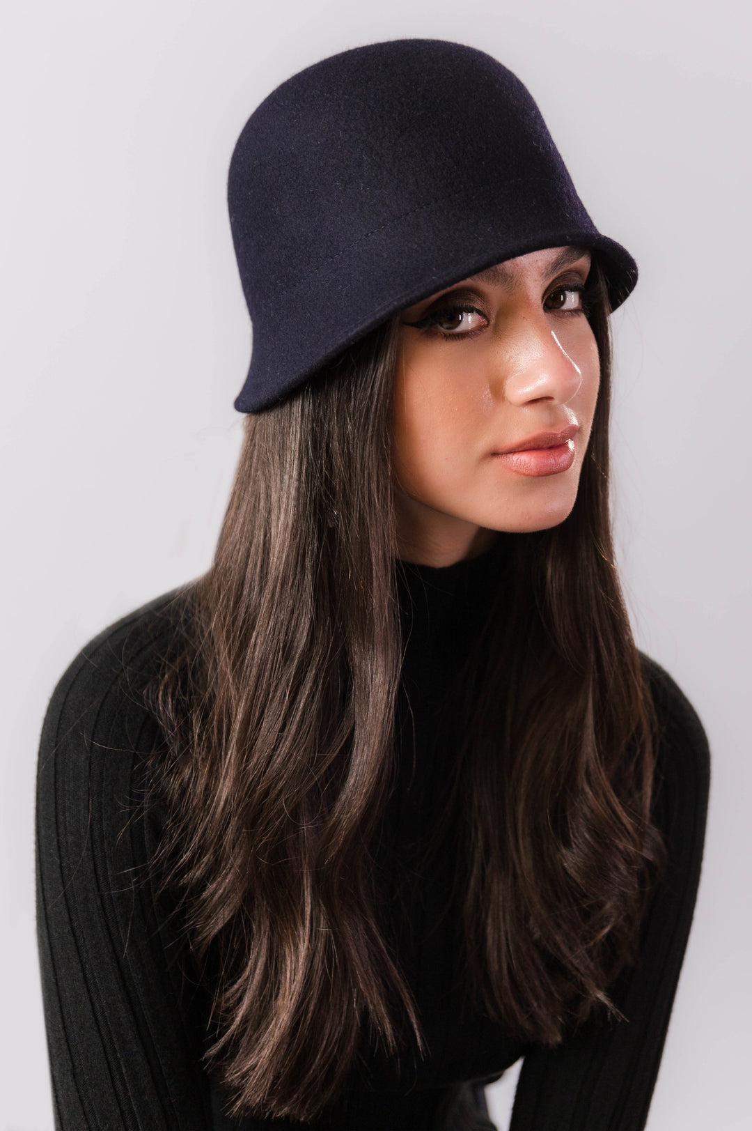 Black Wool Bucket Hat