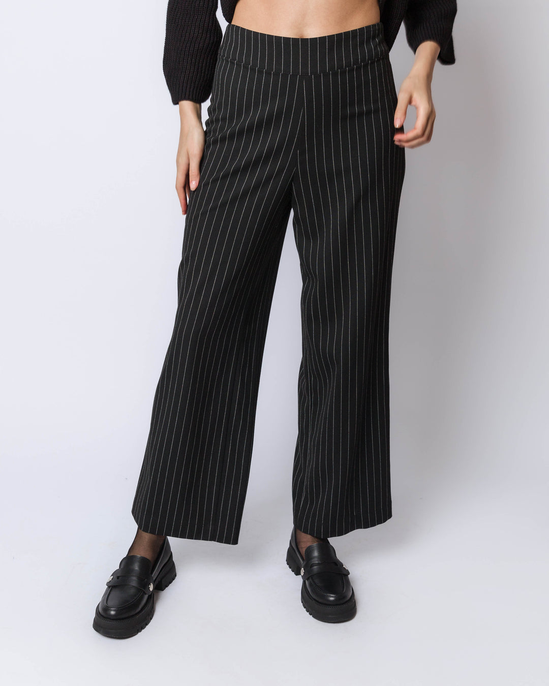 Stripped Straight Fit Pants