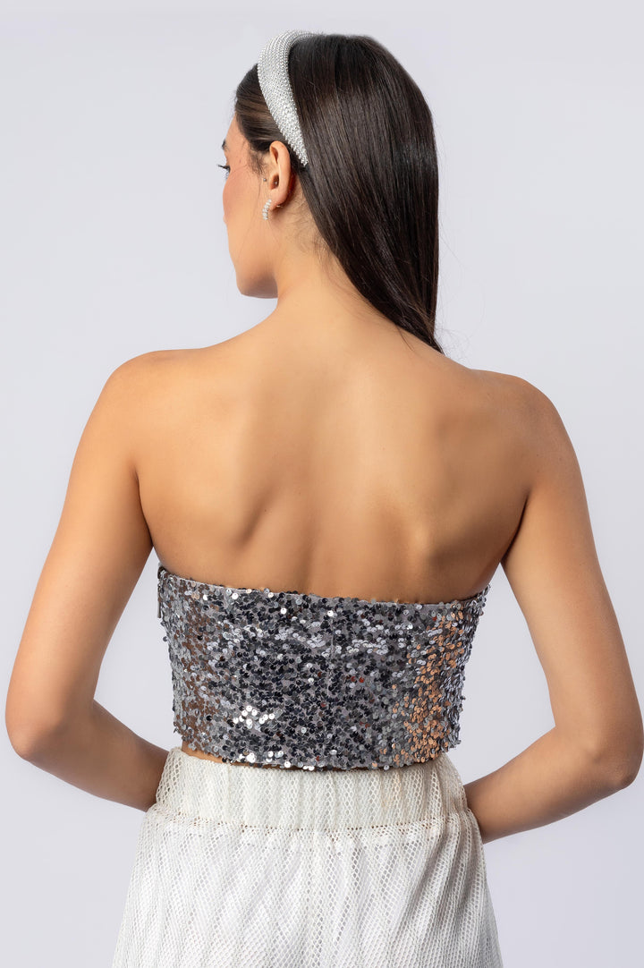 Sequins Crop Top