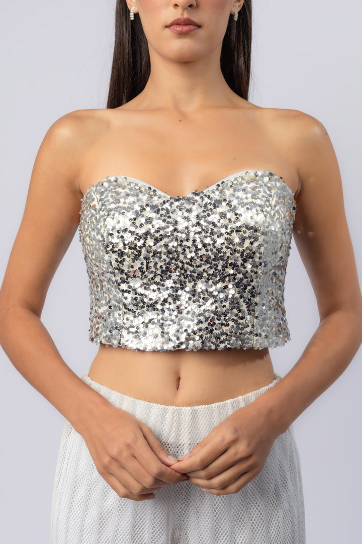 Sequins Crop Top