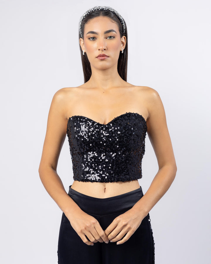 Sequins Crop Top