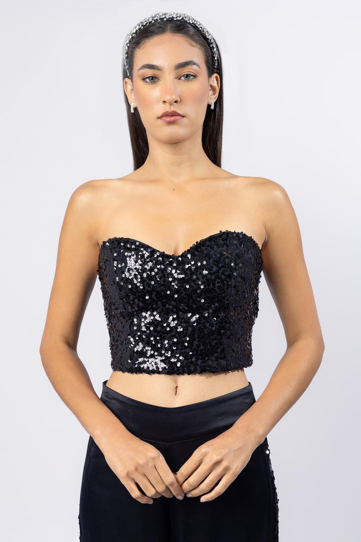 Sequins Crop Top