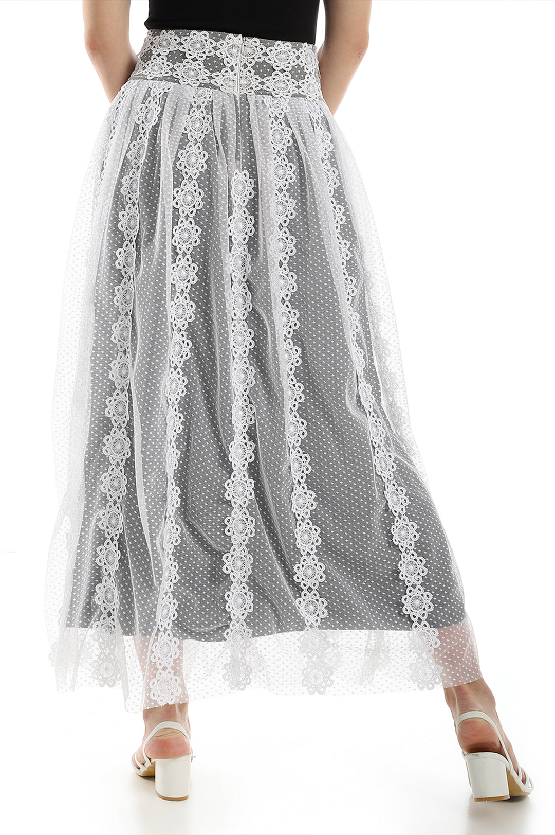 Lace Straight Skirt With Slip