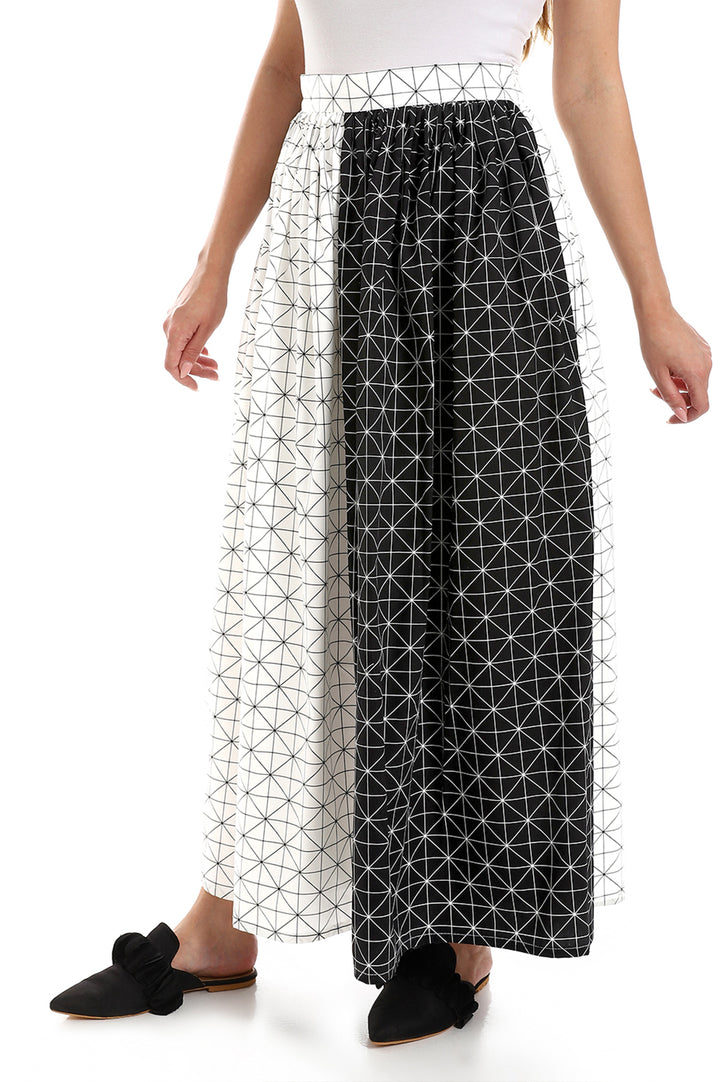 A-line Geometrical Pattern Skirt