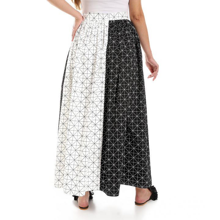 A-line Geometrical Pattern Skirt