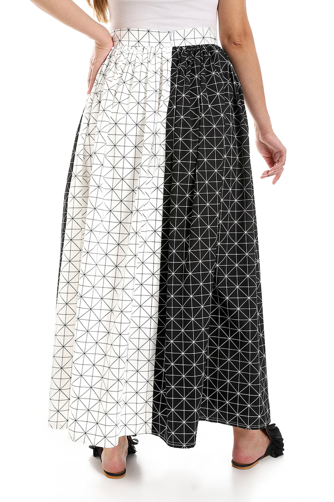 A-line Geometrical Pattern Skirt