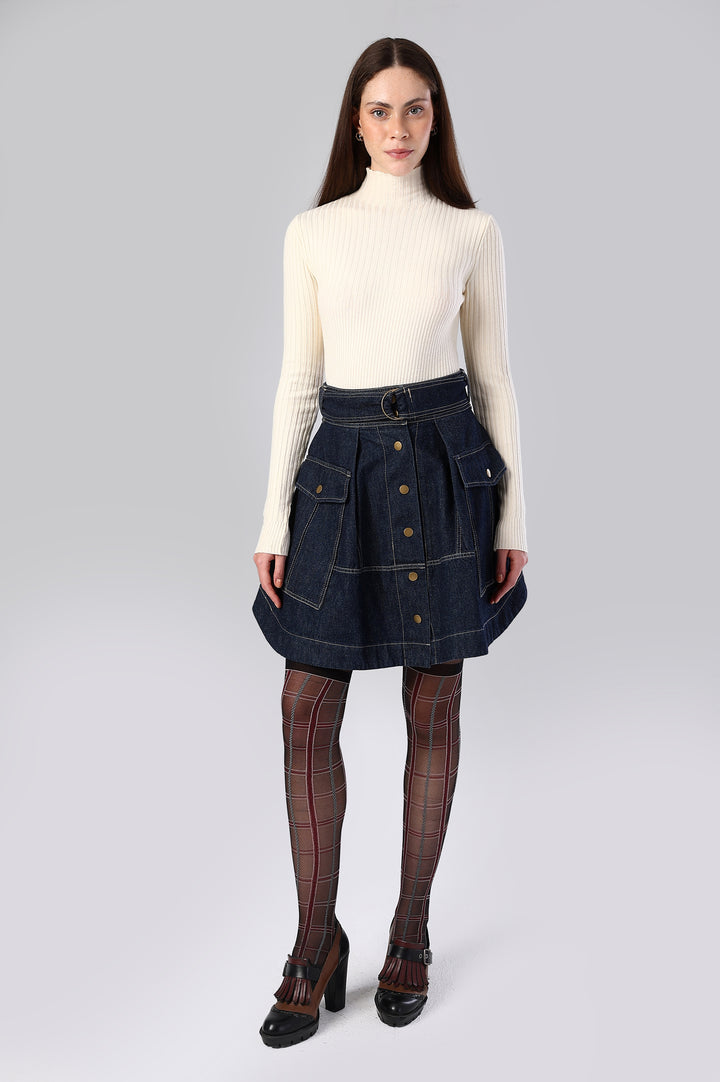 The Rebel Utility Denim Skirt
