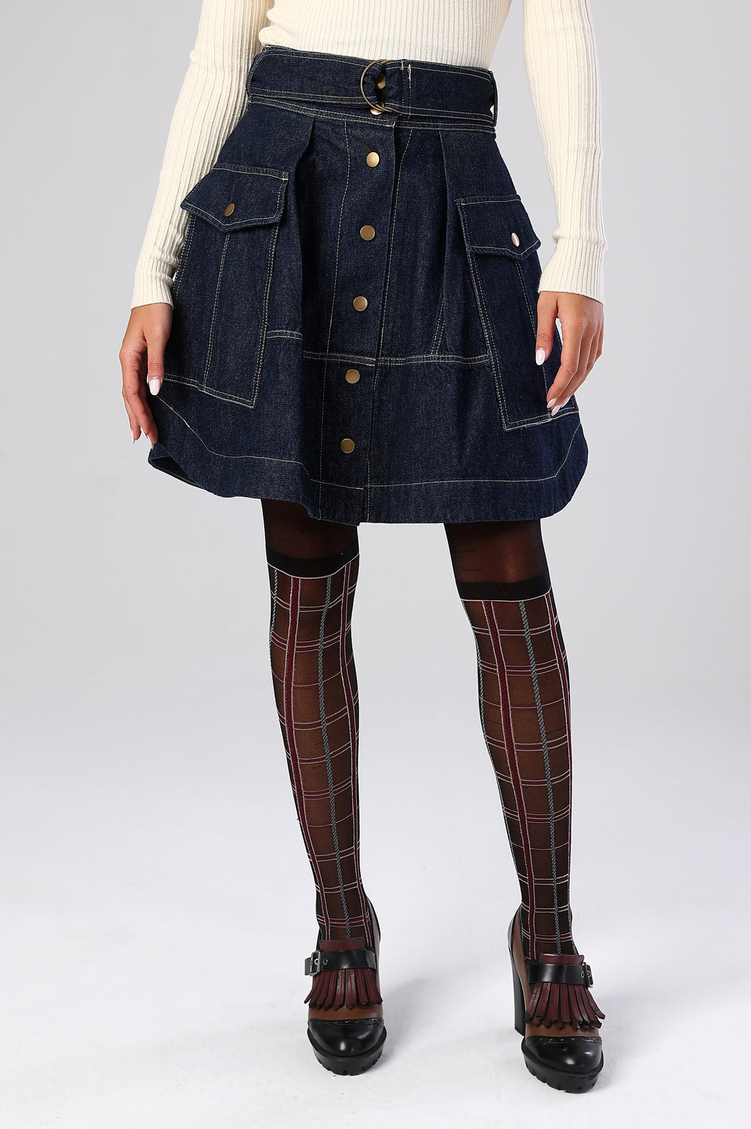 The Rebel Utility Denim Skirt