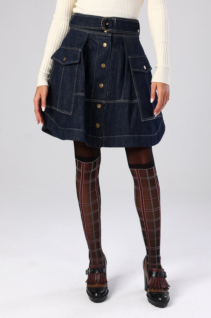 The Rebel Utility Denim Skirt