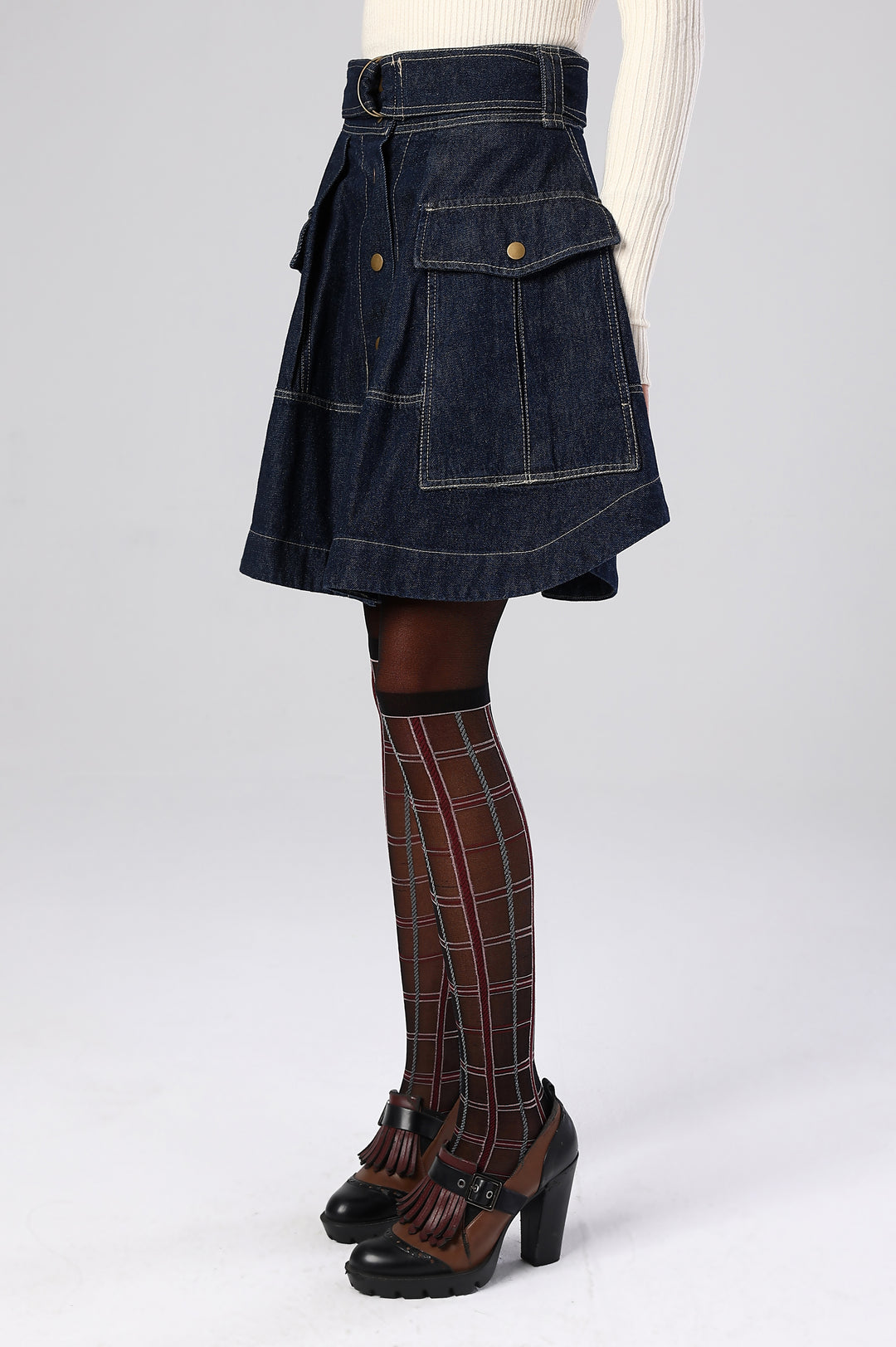The Rebel Utility Denim Skirt