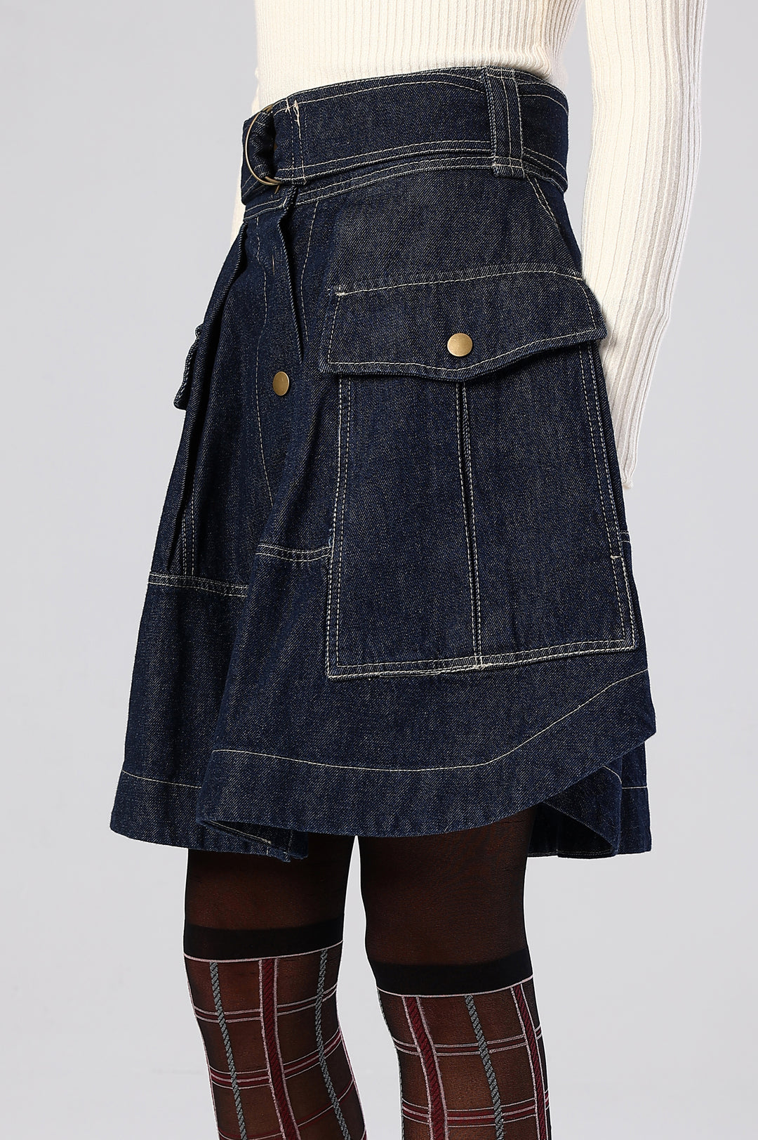 The Rebel Utility Denim Skirt