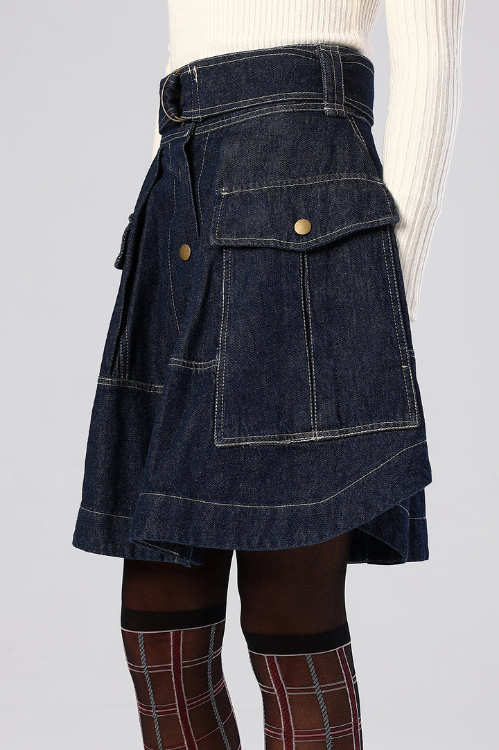 The Rebel Utility Denim Skirt