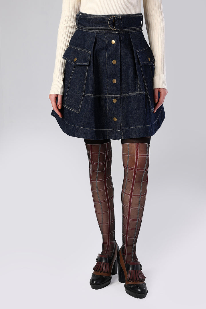 The Rebel Utility Denim Skirt