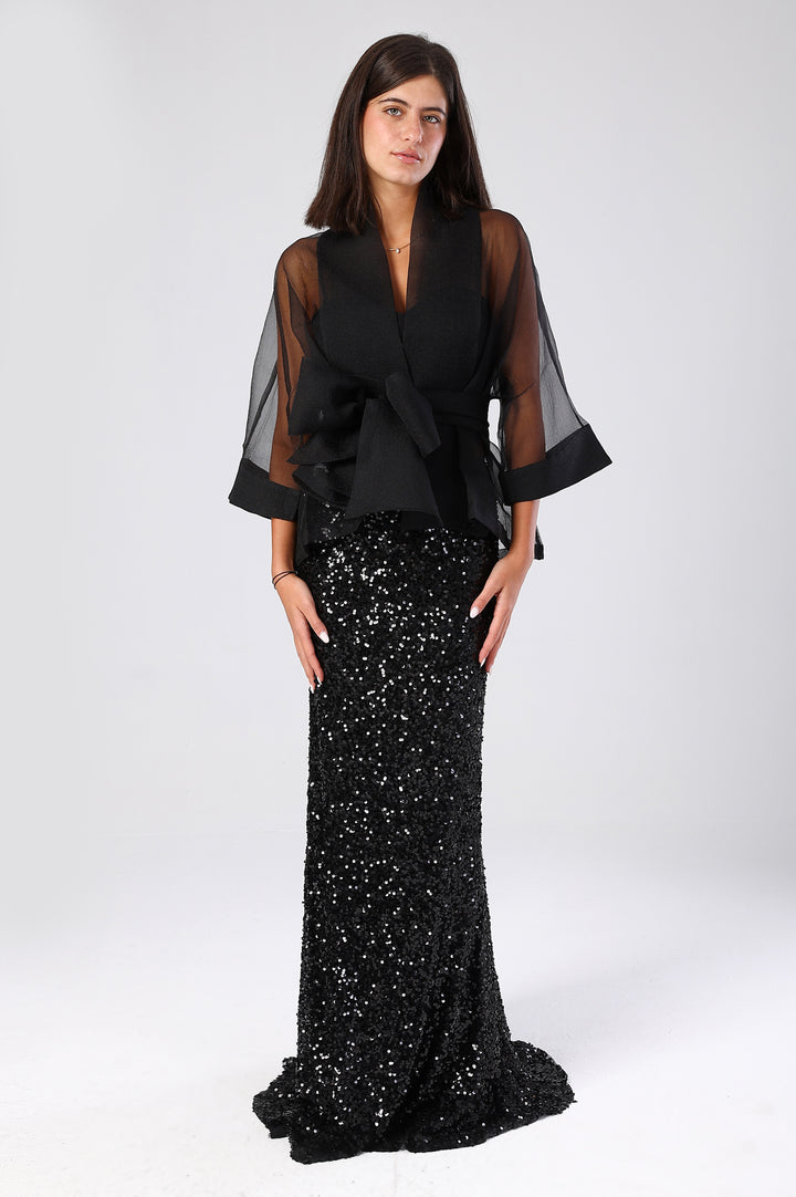 Wrapped Organza Jacket